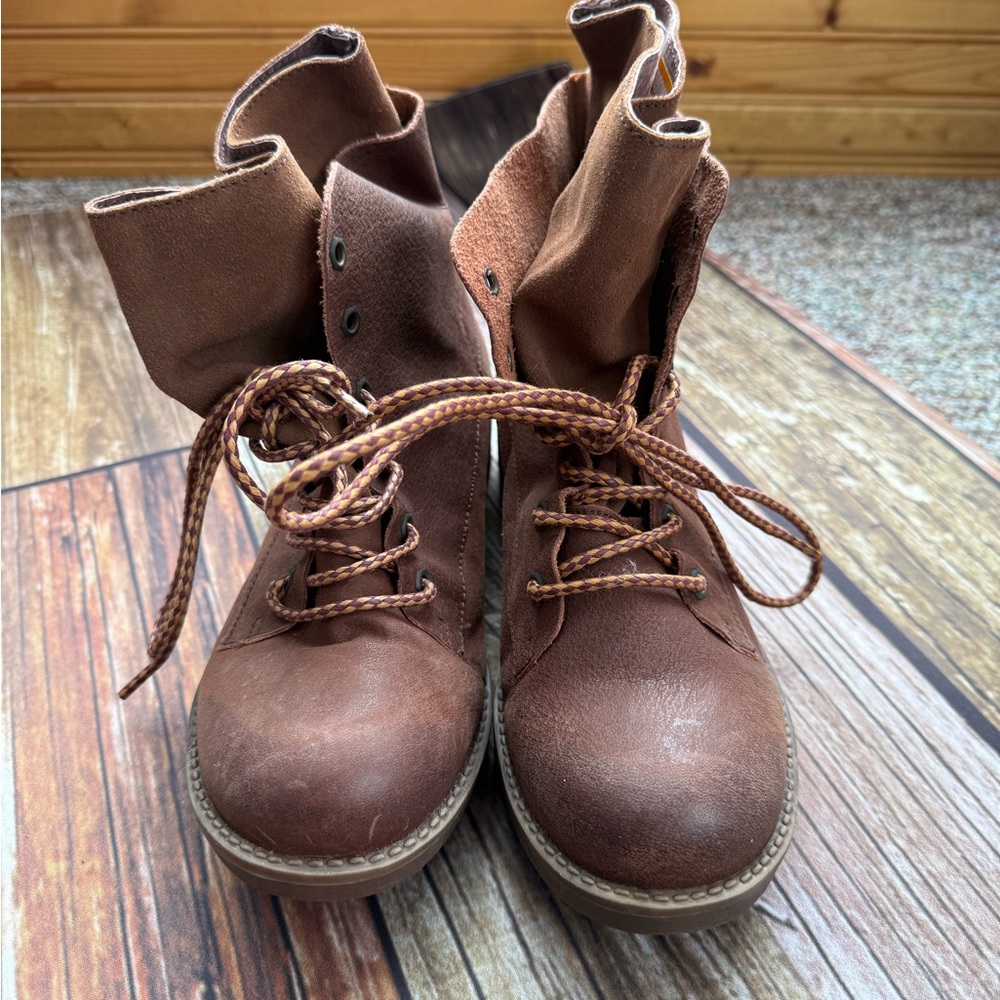 Coolway Leather Combat Boots